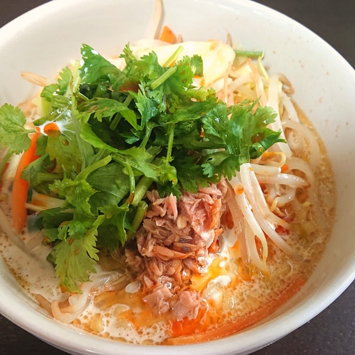 簡単☆インスタント麺がお洒落エスニック麺に！